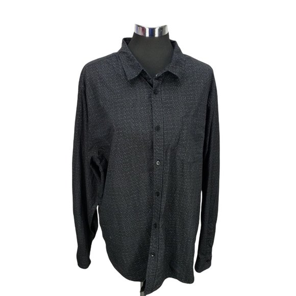 Julian & Mark Long sleeve button down XXL black gray printed‎ shirt - Picture 1 of 12